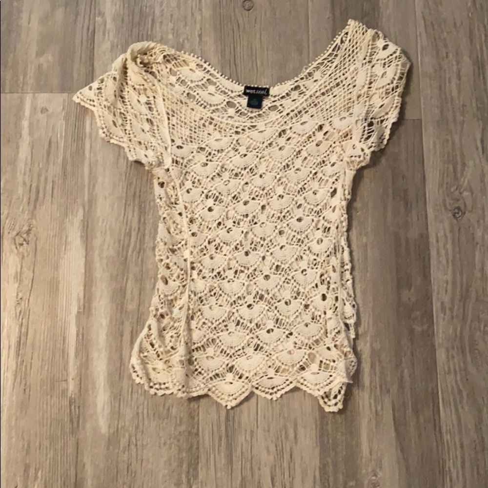 Wet seal crochet shirt!